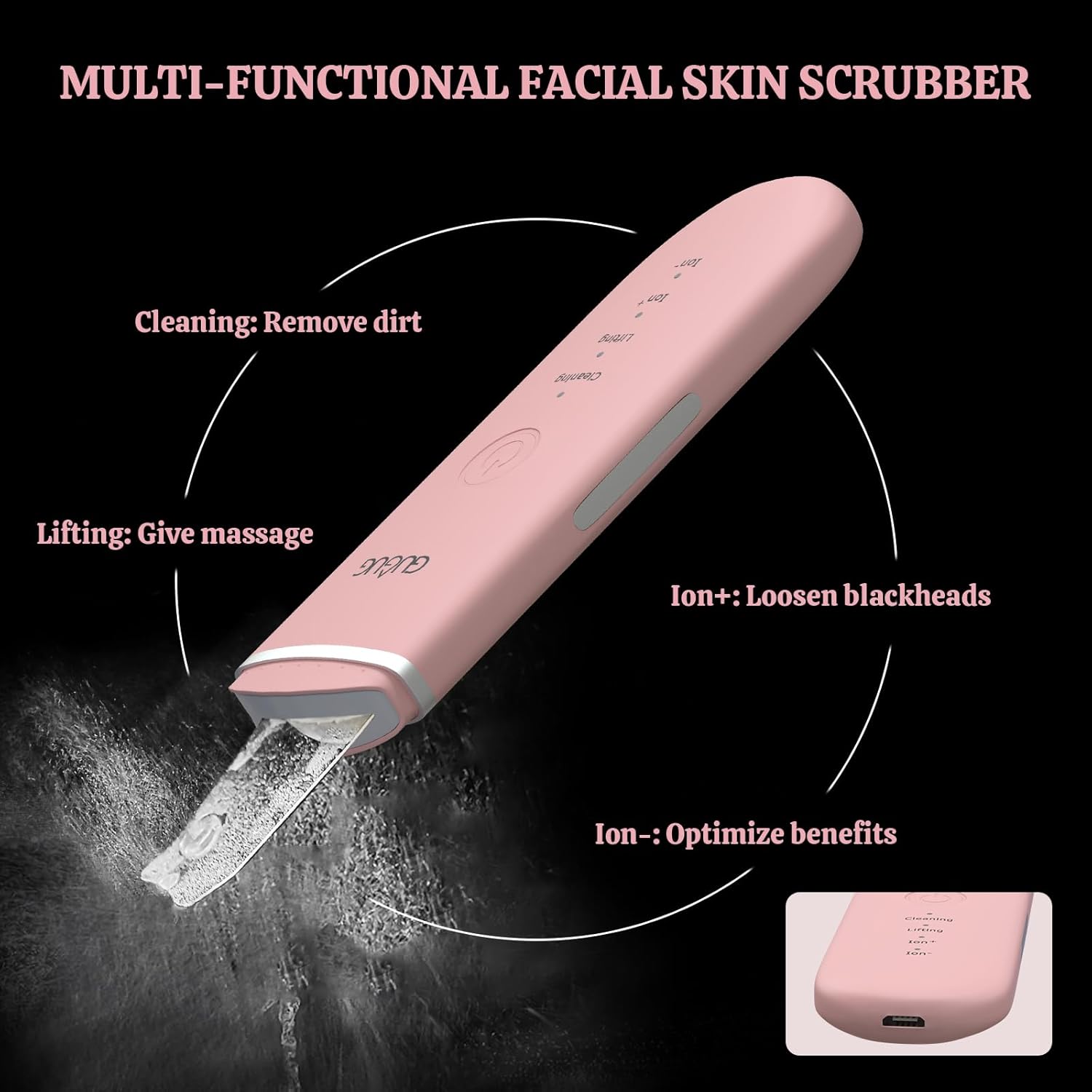 GUGUG Skin Scrubber Face Spatula - Pink - Image 3