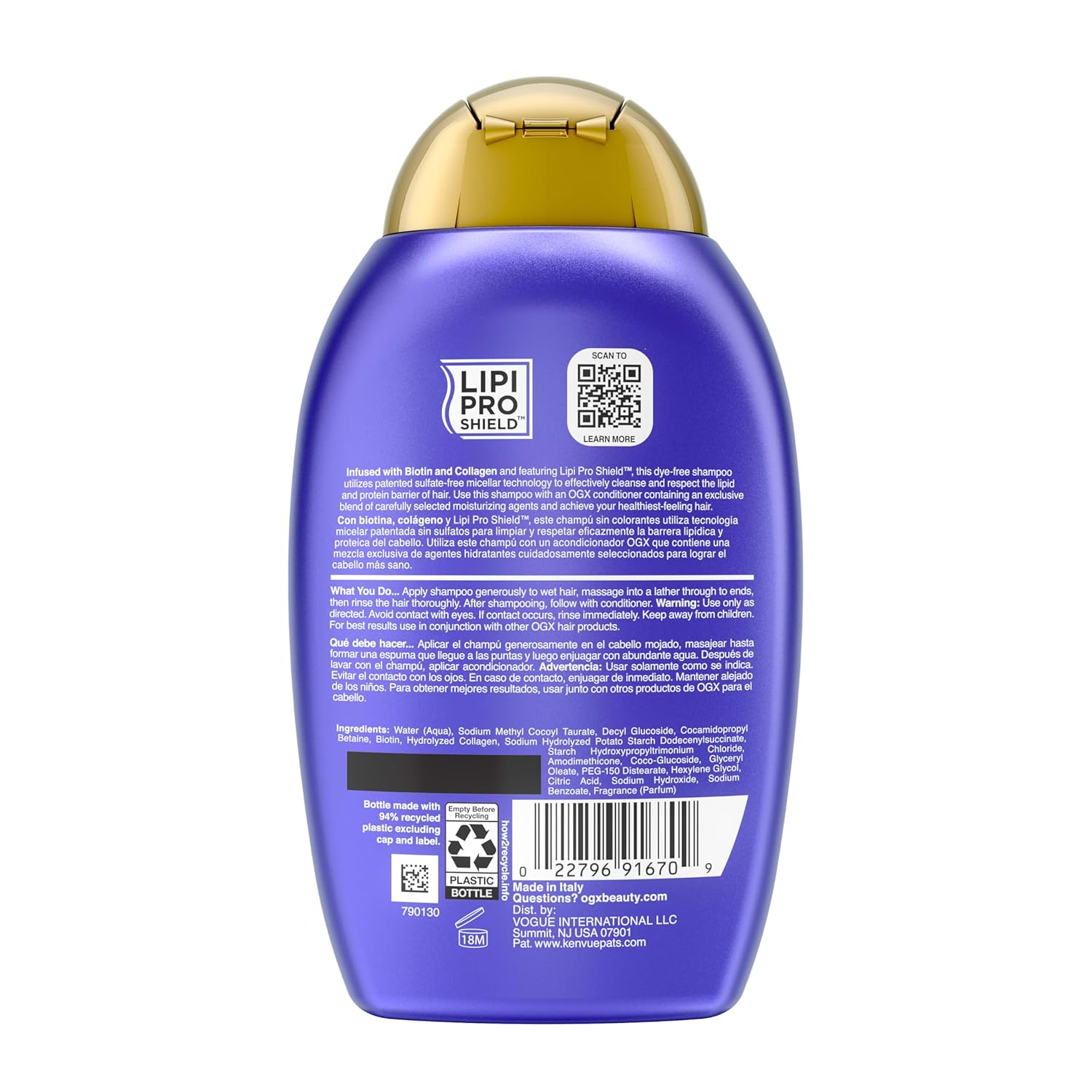 OGX Biotin & Collagen Volumizing Shampoo, 13 oz - Image 8