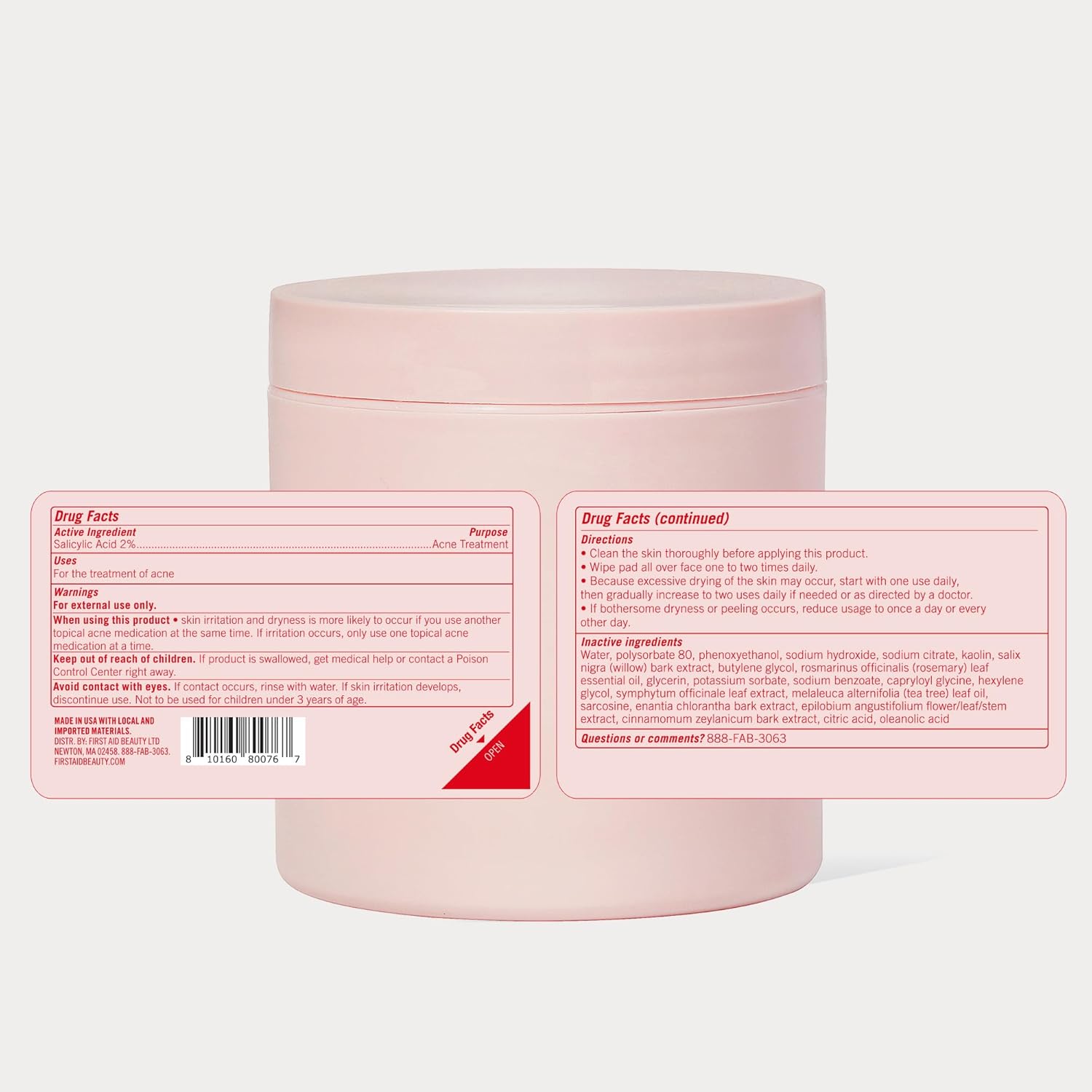 First Aid Beauty Acne Treatment Pads, 60-ct - Image 10