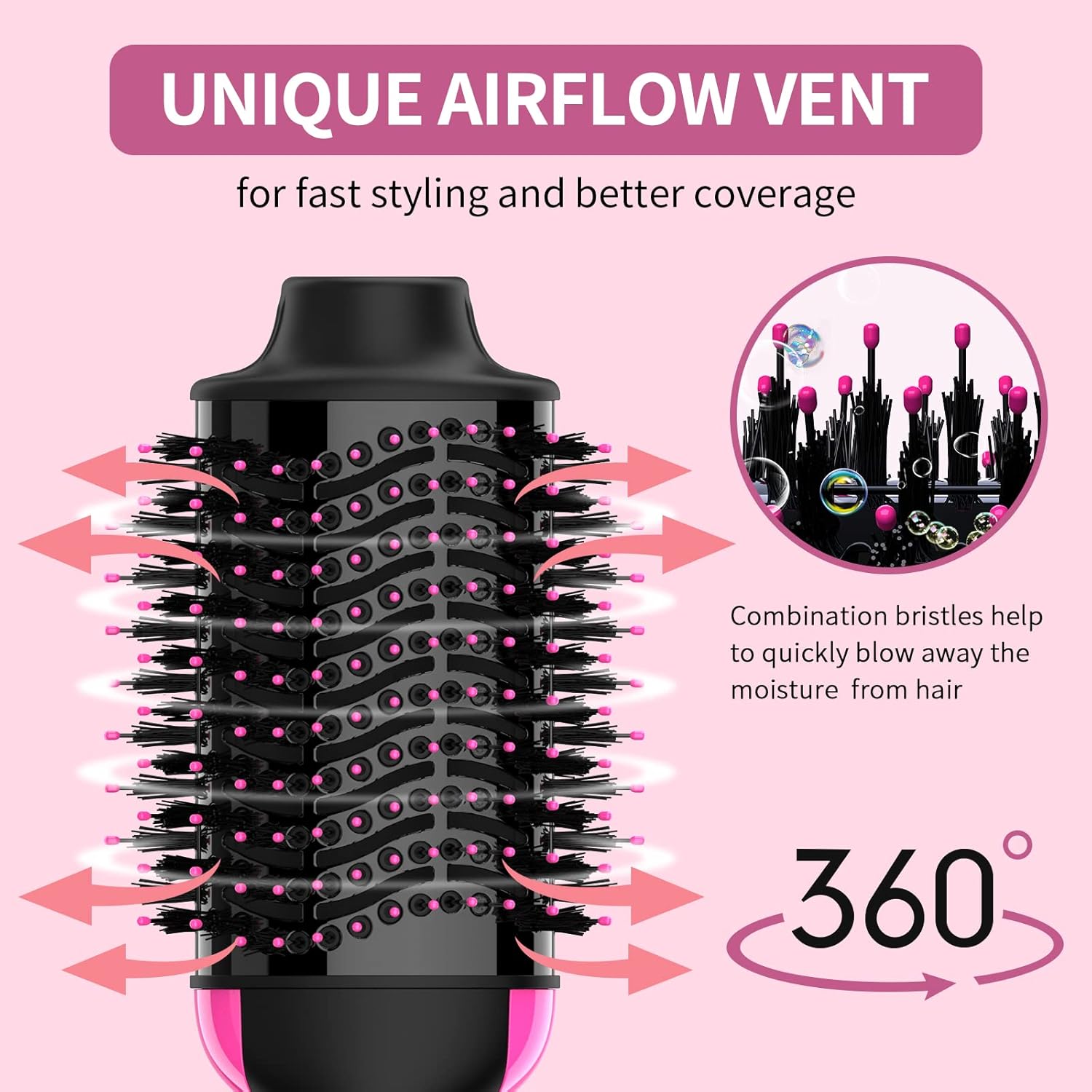 4-in-1 Hair Dryer & Styler Brush - Image 3